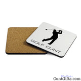 Golf Cunt Cork Backed Drink Coaster