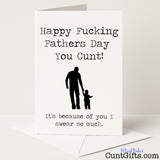 Sweary Father’s Day card that says "Happy Fucking Father’s Day You Cunt" – hilariously rude and no-nonsense, from Cunt Gifts