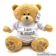 I am a cunt - Teddy Bear plush with golden brown fur.