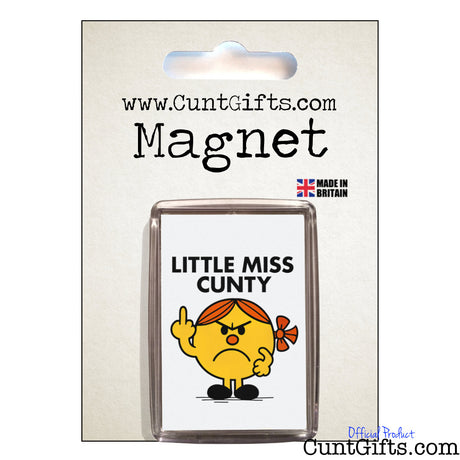 Little Miss Cunty - Fridge Magnet in packaging