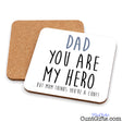 Dad Mum Thinks You're a Cunt - drinks coaster showing both sides.