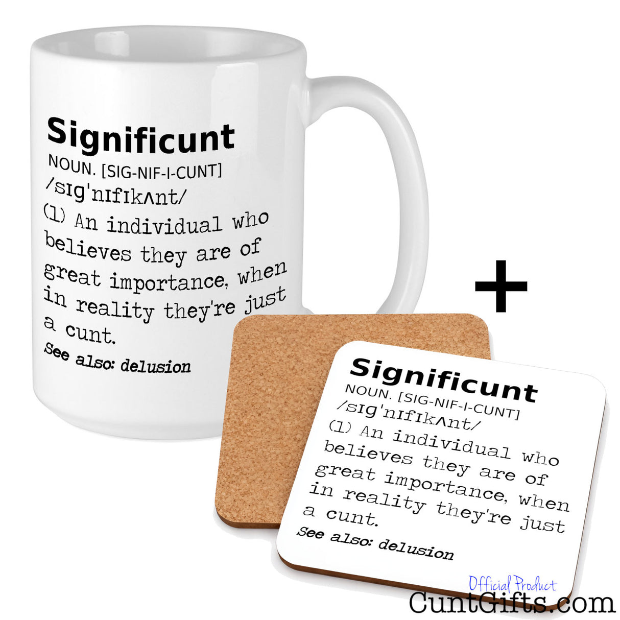 Significunt Mug with matching drinks coaster.
