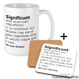 Significunt Mug with matching drinks coaster.