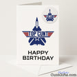 Funny birthday card and badge set with the phrase "Top Cunt" — cheeky and sweary celebration from Cunt Gifts