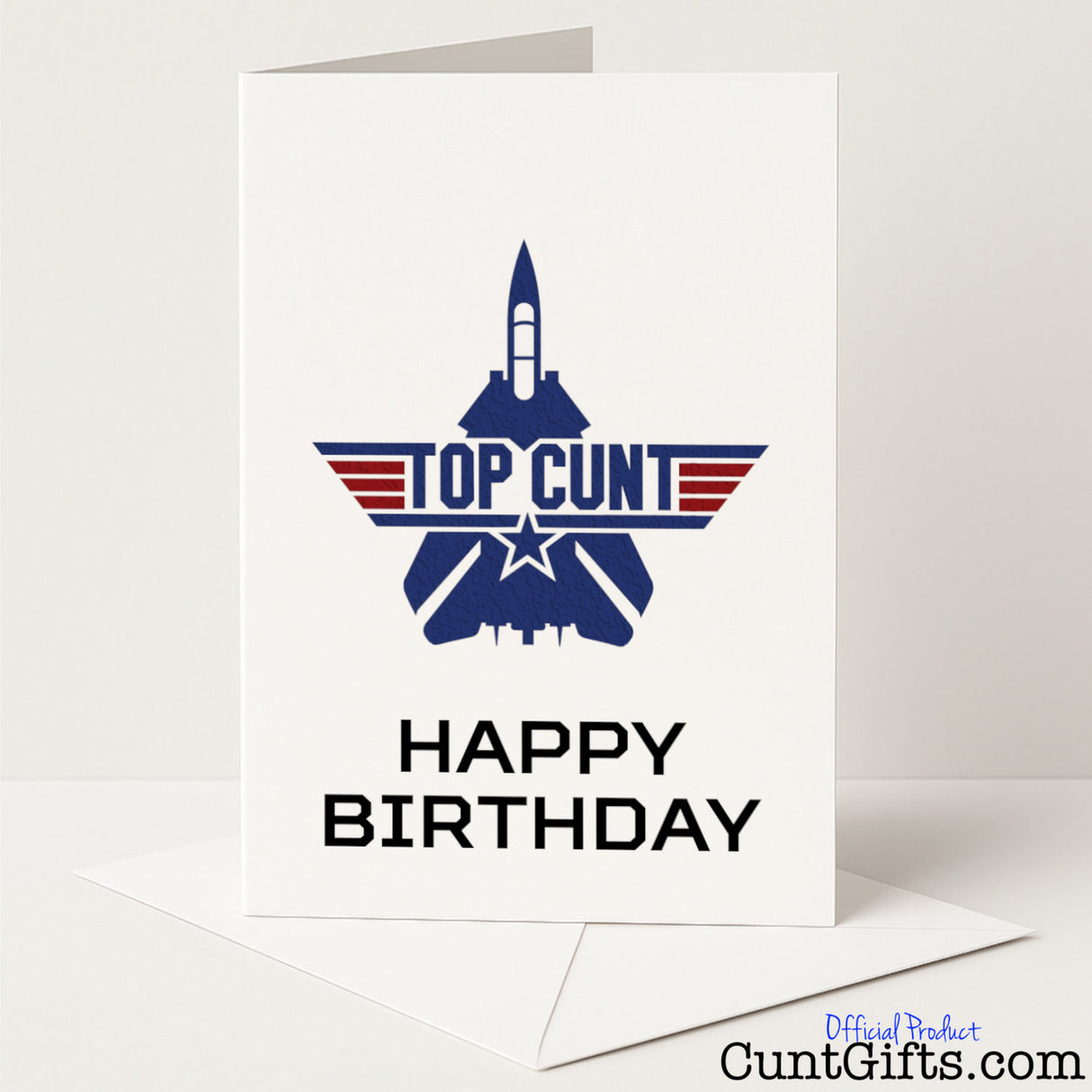 Cheeky birthday card with the bold phrase "Top Cunt" — funny and rude birthday banter from Cunt Gifts