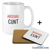 Arsenal Cunt Mug and drink coaster