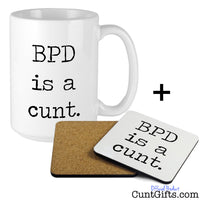 BPD is a cunt Mug - Borderline Personality Disorder - Mug and Coaster