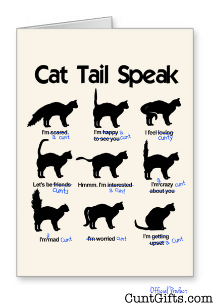 "Cat Tail Speak" - Greetings Card
