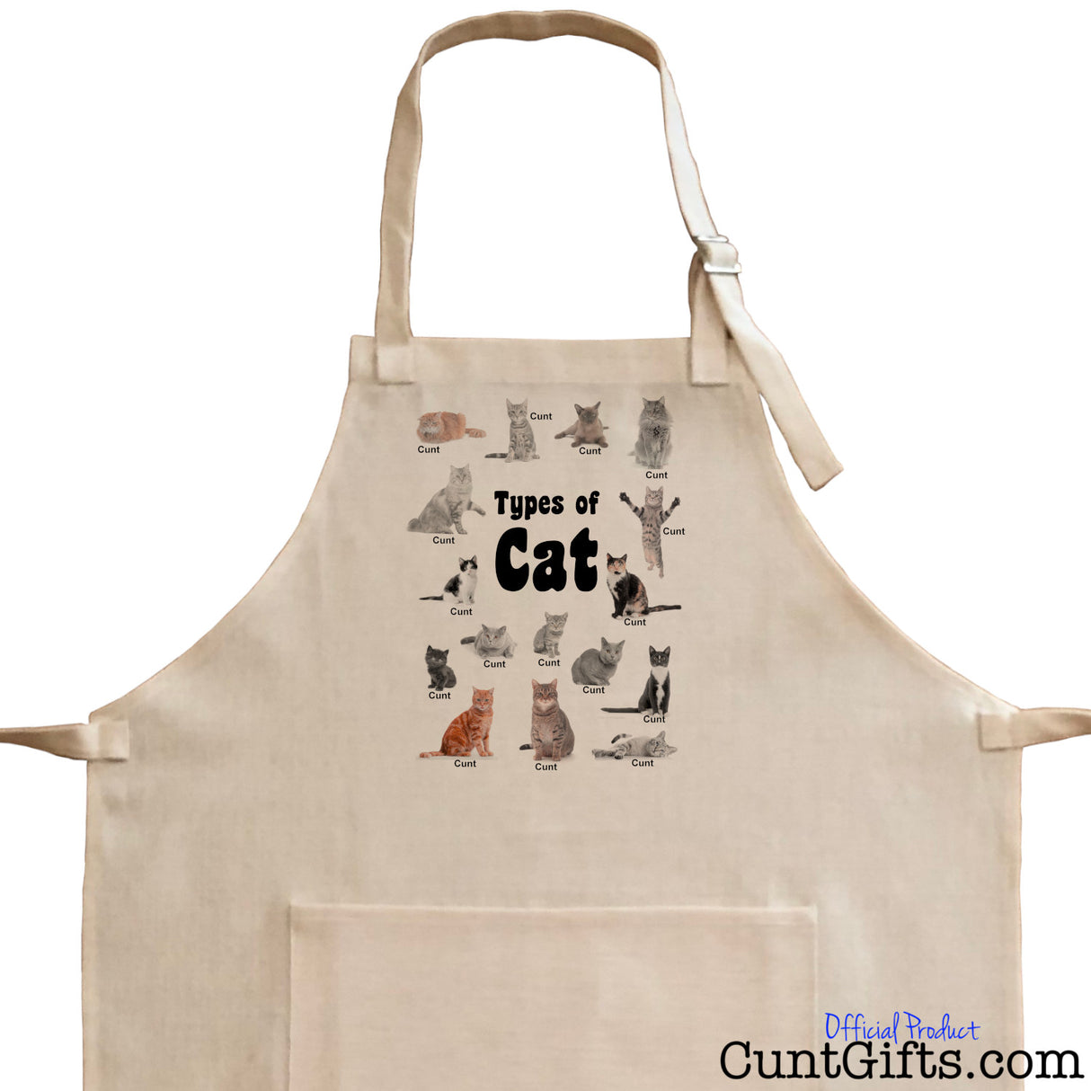 Cats are all cunts - Apron - Close up