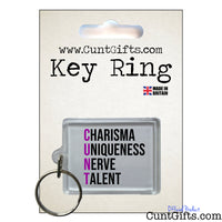 Charisma Uniqueness Nerve and Talent - Keyring Purple in Packaging