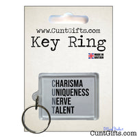 Charisma Uniqueness Nerve and Talent - Keyring in Packaging