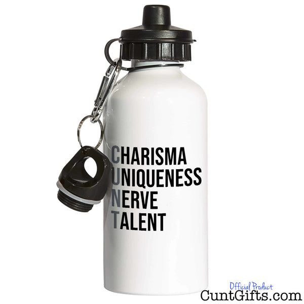 Charisma Uniqueness Nerve and Talent - Water Bottle - Grey
