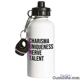 Charisma Uniqueness Nerve and Talent - Water Bottle - Purple