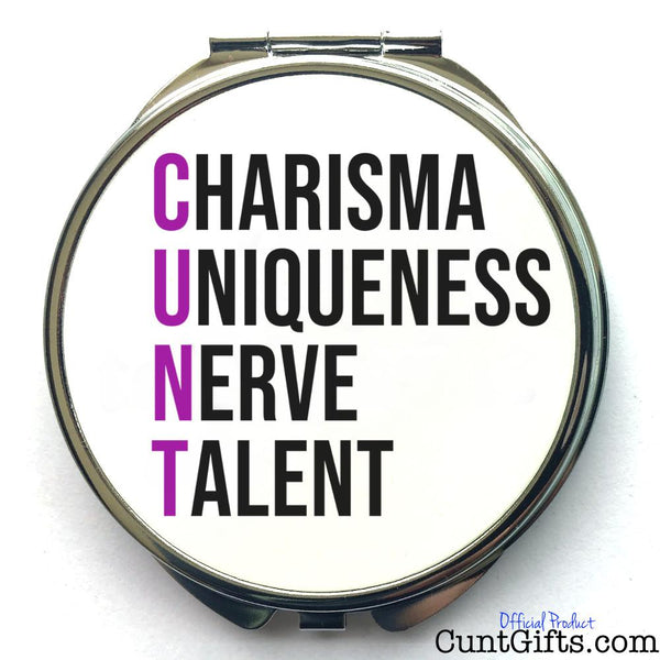 Charisma Uniqueness Nerve and Talent - Compact Mirror