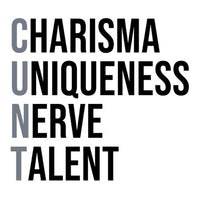 "Charisma Uniqueness Nerve & Talent" - Water Bottle