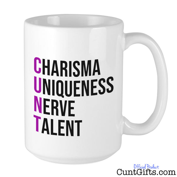 Charisma Uniqueness Nerve and Talent - Mug - Purple