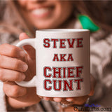 Chief Cunt - Personalised Mug held smiling woman