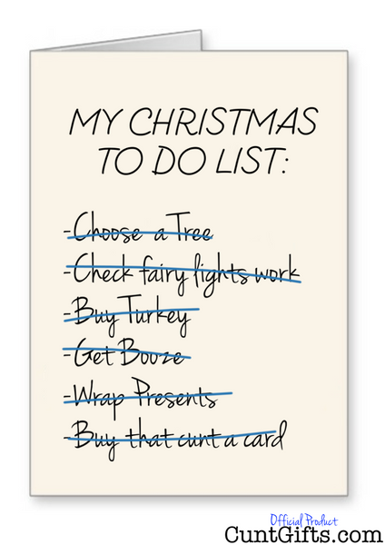 "Christmas to do list" - Christmas Card