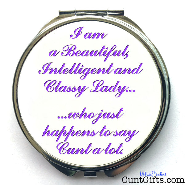 "Classy Lady Who Says Cunt" - Compact Mirror