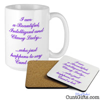 Classy Lady Who Says Cunt - Mug and Coaster