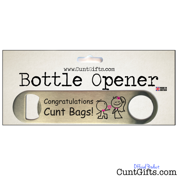 Congratulations Cunt Bags - Bottle Opener in Packaging