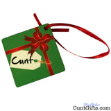 Cunt Christmas Present Tree Bauble Decoration Single