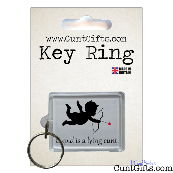 Cupid is a lying cunt - Key Ring in Packaging