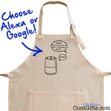 Google Alexa Cunt Christmas Apron Closer with Arrow