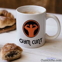 Gym Cunt - Mug with coffee and pastries
