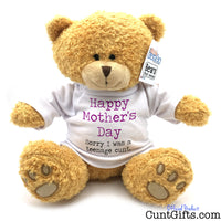 Happy Mothers Day Sorry I was a Teenage Cunt - Teddy Bear
