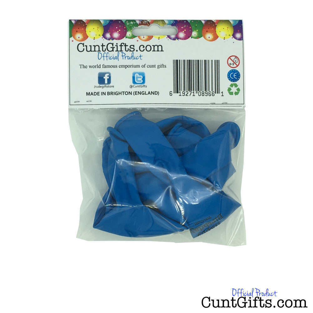 5 Happy Birthday You Cunt Balloons Packaging Blue Back