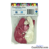 10 Happy Birthday You Cunt Balloons Packaging Pink & White Back