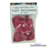 Happy Birthday You Cunt Balloons in Pink