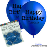 Happy Birthday You Cunt - Balloons - Blue - 5