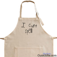 I Cunt Spell - Apron - Close Up