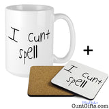 I Cunt Spell - Mug and Drinks Coaster