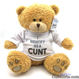 I Identify as a cunt - Teddy Bear soft toy plush