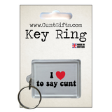 I Love To Say Cunt - Key Ring in Packaging nl