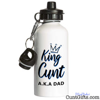 King Cunt Dad - Water Bottle in white