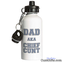 King Cunt Dad - Water Bottle in white