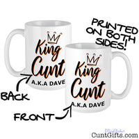 King Cunt Mug showing both sides