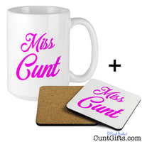 Miss Cunt Mug and Drinks Coaster