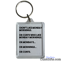 Monday Mornings and Cunts - Key Ring