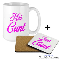 Mrs Cunt Mug and Drinks Coaster