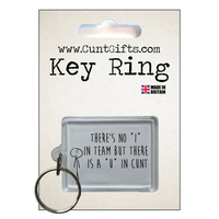 No I In Team U in Cunt - Key Ring in Packaging nl