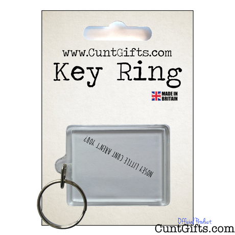 Nosey Cunt - Key Ring in Packaging