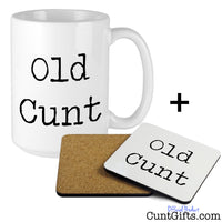 Old Cunt Mug and Drinks Coaster