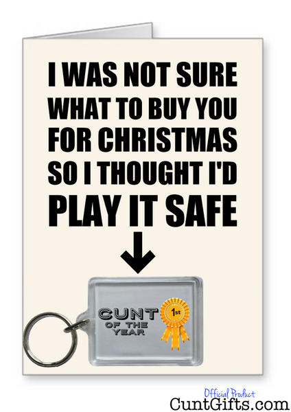 "Cunt of the Year" - Christmas Card & Keyring Combo