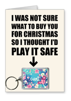Play it safe - Flower Cunt Christmas Card nl