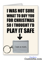 "I am a cunt" - Christmas Card & Keyring Combo